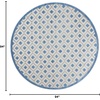 image:imageNourison Home Aloha Blue Grey 4 x Round Area Rug  Easy Clean Non Shedding Bed Room Living Room Dining Room Kitchen 4 x RoundBlueGrey