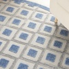 image:imageNourison Home Aloha Blue Grey 4 x Round Area Rug  Easy Clean Non Shedding Bed Room Living Room Dining Room Kitchen 4 x RoundBlueGrey