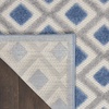 image:imageNourison Home Aloha Blue Grey 4 x Round Area Rug  Easy Clean Non Shedding Bed Room Living Room Dining Room Kitchen 4 x RoundBlueGrey