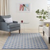 image:imageNourison Home Aloha Blue Grey 4 x Round Area Rug  Easy Clean Non Shedding Bed Room Living Room Dining Room Kitchen 4 x RoundBlueGrey