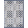image:imageNourison Home Aloha Blue Grey 4 x Round Area Rug  Easy Clean Non Shedding Bed Room Living Room Dining Room Kitchen 4 x RoundBlueGrey