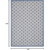 image:imageNourison Home Aloha Blue Grey 4 x Round Area Rug  Easy Clean Non Shedding Bed Room Living Room Dining Room Kitchen 4 x RoundBlueGrey