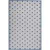 image:imageNourison Home Aloha Blue Grey 4 x Round Area Rug  Easy Clean Non Shedding Bed Room Living Room Dining Room Kitchen 4 x RoundBlueGrey