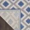 image:imageNourison Home Aloha Blue Grey 4 x Round Area Rug  Easy Clean Non Shedding Bed Room Living Room Dining Room Kitchen 4 x RoundBlueGrey
