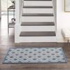 image:imageNourison Home Aloha Blue Grey 4 x Round Area Rug  Easy Clean Non Shedding Bed Room Living Room Dining Room Kitchen 4 x RoundBlueGrey