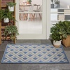 image:imageNourison Home Aloha Blue Grey 4 x Round Area Rug  Easy Clean Non Shedding Bed Room Living Room Dining Room Kitchen 4 x RoundBlueGrey