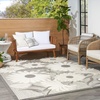 image:imageNourison Home Aloha Blue Grey 53 x 75 Area Rug  Easy Clean Non Shedding Bed Room Living Room Dining Room Kitchen 5 x 8Beige
