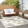 image:imageNourison Home Aloha Blue Grey 53 x 75 Area Rug  Easy Clean Non Shedding Bed Room Living Room Dining Room Kitchen 5 x 8Beige