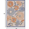 image:imageNourison Home Aloha Blue Grey 53 x 75 Area Rug  Easy Clean Non Shedding Bed Room Living Room Dining Room Kitchen 5 x 8Beige Multicolor