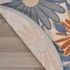 image:imageNourison Home Aloha Blue Grey 53 x 75 Area Rug  Easy Clean Non Shedding Bed Room Living Room Dining Room Kitchen 5 x 8Beige Multicolor