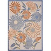 image:imageNourison Home Aloha Blue Grey 53 x 75 Area Rug  Easy Clean Non Shedding Bed Room Living Room Dining Room Kitchen 5 x 8Beige Multicolor
