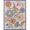 image:imageNourison Home Aloha Blue Grey 53 x 75 Area Rug  Easy Clean Non Shedding Bed Room Living Room Dining Room Kitchen 5 x 8Beige Multicolor