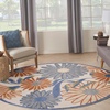 image:imageNourison Home Aloha Blue Grey 53 x 75 Area Rug  Easy Clean Non Shedding Bed Room Living Room Dining Room Kitchen 5 x 8Beige Multicolor