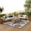 image:imageNourison Home Aloha Blue Grey 53 x 75 Area Rug  Easy Clean Non Shedding Bed Room Living Room Dining Room Kitchen 5 x 8Beige Multicolor