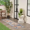 image:imageNourison Home Aloha Blue Grey 53 x 75 Area Rug  Easy Clean Non Shedding Bed Room Living Room Dining Room Kitchen 5 x 8Beige Multicolor