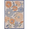 image:imageNourison Home Aloha Blue Grey 53 x 75 Area Rug  Easy Clean Non Shedding Bed Room Living Room Dining Room Kitchen 5 x 8Beige Multicolor
