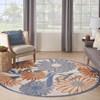 image:imageNourison Home Aloha Blue Grey 53 x 75 Area Rug  Easy Clean Non Shedding Bed Room Living Room Dining Room Kitchen 5 x 8Beige Multicolor