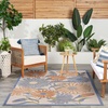 image:imageNourison Home Aloha Blue Grey 53 x 75 Area Rug  Easy Clean Non Shedding Bed Room Living Room Dining Room Kitchen 5 x 8Beige Multicolor