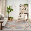 image:imageNourison Home Aloha Blue Grey 53 x 75 Area Rug  Easy Clean Non Shedding Bed Room Living Room Dining Room Kitchen 5 x 8Beige Multicolor