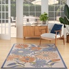 image:imageNourison Home Aloha Blue Grey 53 x 75 Area Rug  Easy Clean Non Shedding Bed Room Living Room Dining Room Kitchen 5 x 8Beige Multicolor