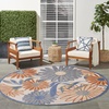 image:imageNourison Home Aloha Blue Grey 53 x 75 Area Rug  Easy Clean Non Shedding Bed Room Living Room Dining Room Kitchen 5 x 8Beige Multicolor