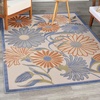 image:imageNourison Home Aloha Blue Grey 53 x 75 Area Rug  Easy Clean Non Shedding Bed Room Living Room Dining Room Kitchen 5 x 8Beige Multicolor