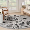 image:imageNourison Home Aloha Blue Grey 53 x 75 Area Rug  Easy Clean Non Shedding Bed Room Living Room Dining Room Kitchen 5 x 8Black White