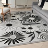 image:imageNourison Home Aloha Blue Grey 53 x 75 Area Rug  Easy Clean Non Shedding Bed Room Living Room Dining Room Kitchen 5 x 8Black White