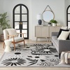 image:imageNourison Home Aloha Blue Grey 53 x 75 Area Rug  Easy Clean Non Shedding Bed Room Living Room Dining Room Kitchen 5 x 8Black White