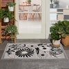 image:imageNourison Home Aloha Blue Grey 53 x 75 Area Rug  Easy Clean Non Shedding Bed Room Living Room Dining Room Kitchen 5 x 8Black White