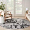 image:imageNourison Home Aloha Blue Grey 53 x 75 Area Rug  Easy Clean Non Shedding Bed Room Living Room Dining Room Kitchen 5 x 8Black White