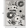 image:imageNourison Home Aloha Blue Grey 53 x 75 Area Rug  Easy Clean Non Shedding Bed Room Living Room Dining Room Kitchen 5 x 8Black White