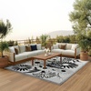image:imageNourison Home Aloha Blue Grey 53 x 75 Area Rug  Easy Clean Non Shedding Bed Room Living Room Dining Room Kitchen 5 x 8Black White
