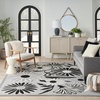 image:imageNourison Home Aloha Blue Grey 53 x 75 Area Rug  Easy Clean Non Shedding Bed Room Living Room Dining Room Kitchen 5 x 8Black White