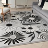 image:imageNourison Home Aloha Blue Grey 53 x 75 Area Rug  Easy Clean Non Shedding Bed Room Living Room Dining Room Kitchen 5 x 8Black White