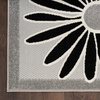 image:imageNourison Home Aloha Blue Grey 53 x 75 Area Rug  Easy Clean Non Shedding Bed Room Living Room Dining Room Kitchen 5 x 8Black White