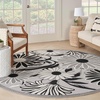image:imageNourison Home Aloha Blue Grey 53 x 75 Area Rug  Easy Clean Non Shedding Bed Room Living Room Dining Room Kitchen 5 x 8Black White