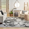 image:imageNourison Home Aloha Blue Grey 53 x 75 Area Rug  Easy Clean Non Shedding Bed Room Living Room Dining Room Kitchen 5 x 8Black White