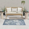 image:imageNourison Home Aloha Blue Grey 53 x 75 Area Rug  Easy Clean Non Shedding Bed Room Living Room Dining Room Kitchen 5 x 8Blue