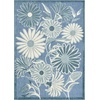 image:imageNourison Home Aloha Blue Grey 53 x 75 Area Rug  Easy Clean Non Shedding Bed Room Living Room Dining Room Kitchen 5 x 8Blue