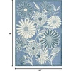 image:imageNourison Home Aloha Blue Grey 53 x 75 Area Rug  Easy Clean Non Shedding Bed Room Living Room Dining Room Kitchen 5 x 8Blue