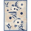image:imageNourison Home Aloha Blue Grey 53 x 75 Area Rug  Easy Clean Non Shedding Bed Room Living Room Dining Room Kitchen 5 x 8Blue Grey