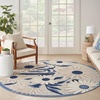 image:imageNourison Home Aloha Blue Grey 53 x 75 Area Rug  Easy Clean Non Shedding Bed Room Living Room Dining Room Kitchen 5 x 8Blue Grey