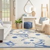image:imageNourison Home Aloha Blue Grey 53 x 75 Area Rug  Easy Clean Non Shedding Bed Room Living Room Dining Room Kitchen 5 x 8Blue Grey