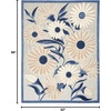 image:imageNourison Home Aloha Blue Grey 53 x 75 Area Rug  Easy Clean Non Shedding Bed Room Living Room Dining Room Kitchen 5 x 8Blue Grey