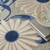 image:imageNourison Home Aloha Blue Grey 53 x 75 Area Rug  Easy Clean Non Shedding Bed Room Living Room Dining Room Kitchen 5 x 8Blue Grey