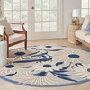 image:imageNourison Home Aloha Blue Grey 53 x 75 Area Rug  Easy Clean Non Shedding Bed Room Living Room Dining Room Kitchen 5 x 8Blue Grey