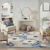image:imageNourison Home Aloha Blue Grey 53 x 75 Area Rug  Easy Clean Non Shedding Bed Room Living Room Dining Room Kitchen 5 x 8Blue Grey