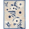 image:imageNourison Home Aloha Blue Grey 53 x 75 Area Rug  Easy Clean Non Shedding Bed Room Living Room Dining Room Kitchen 5 x 8Blue Grey