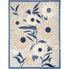 image:imageNourison Home Aloha Blue Grey 53 x 75 Area Rug  Easy Clean Non Shedding Bed Room Living Room Dining Room Kitchen 5 x 8Blue Grey